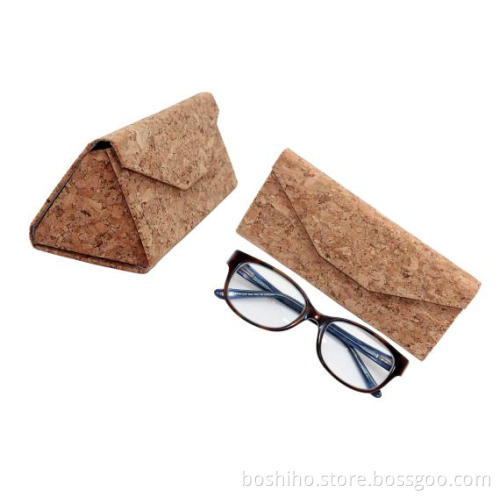 Boshiho slim foldable cork cases for sunglasses/Eyeglasses